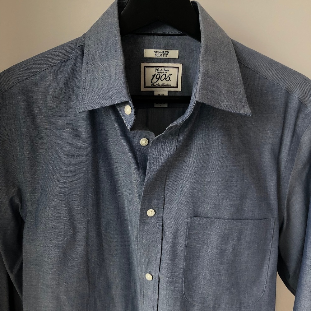 Jos. A Bank Classic Chambray Shirt, Worn Once
